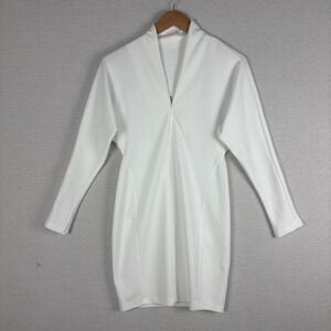 Daily Practice Anthropologie Dress Womens XSP White Long Sleeve Knit Grad Bridal